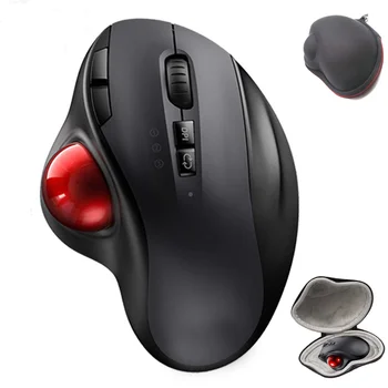 Bežični miš sa frekvencija od 2,4 Ghz, upravljanje prstom, trackball, ergonomski dizajn, optička igra Bluetooth miš sa zaštitnom presvlakom