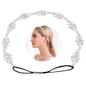 Ženske pribor Elastična povez za glavu sa štrasom, elastična povez za glavu za Mladence, svadbeni nakit, pokrivala za glavu, za kosu mladenke