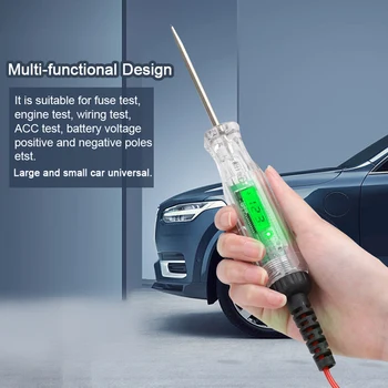 Auto test ručka s LCD zaslona, Ručka za određivanje pozitivnih i negativnih polova, Tester napona baterije, uređaj za provjeru osigurača
