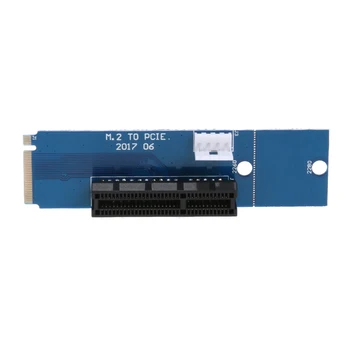 Card-adapter M. 2 NGFF SSD-pogon PCI-E 4X s kabelom napajanja (plava)