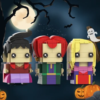 Sandersoned Sisters Brickheadz Gradivni Blokovi Halloween Hocused Pocused Moc Figurica DIY Model Set Dječjih Igračaka Cigle Dar Za Odrasle