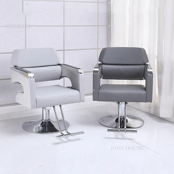 Luksuzni Profesionalne frizerske stolice Nordic Salon Furniture Salon za uljepšavanje Kose stolica s dizalicom okretati Stolica od nehrđajućeg čelika B
