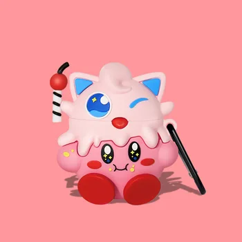 Кавайный Torbica Kirby Airpods Pink Kirby Jigglypuff Anime Lik Airpods 1/2/3 Pro Силикагелевый Torbica Za Bluetooth Slušalice Y2K Pribor