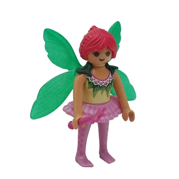 Playmobil Slatka figurice likova Ženska Djevojka, model Vile s cvijećem, lutke, Cigle, igračka s krila, Pribor za dječje igračke T05