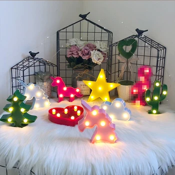 Creative Mini Lampa Sa Кактусом, Božić svjetla, Ukrasna slova, Klupa Mala Noćna svjetiljka