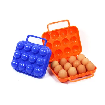 Kutija za skladištenje jaja sa 12 Končanica, Prijenosni Plastični Držač za jaja, posuda za jaja za kampiranje, prostor za piknik, Kovčeg za jaja, Kuhinja Organizator