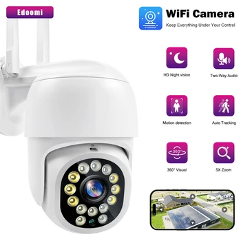 5MP IP WiFi 1080P PTZ CCTV sigurnosna Zaštita Vanjska automatsko praćenje 4x digitalni zoom Mini kamere za nadzor Noćni verzija