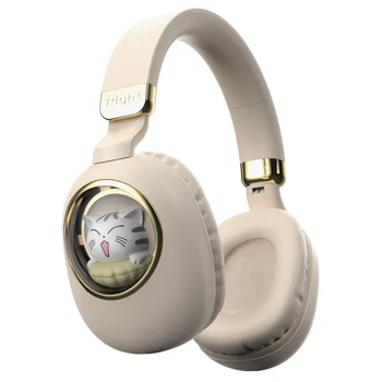 Slatka Crtani Bežične Slušalice BT5.3 Iznad uha, Igraonica za Slušalice, Dopadljiv Dizajn u obliku životinja, Ožičen slušalice, AUX IN, s Mekim Амбушюрами