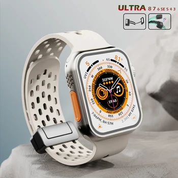 Silikon remen Za Apple watch band 44 mm 45 mm 40 mm 41 mm 42 mm 38 mm Magnetska narukvica correa iWatch Series 7 8 ji 6 3 ultra 49 mm