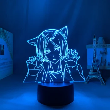 Anime Haikyuu Kenma Kozume Mačka led žarulja za uređenje dječje sobe, poklon za rođendan, меняющий boje 3D lampa, izravna dostava