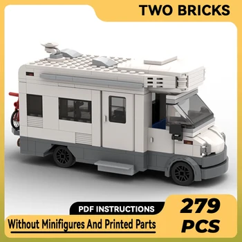 Tehnički Moc Bricks Gradska model automobila Kuća na kotačima Campervan Modularni gradivni blokovi Darove, Igračke za djecu Setovi za montažu u svojim rukama
