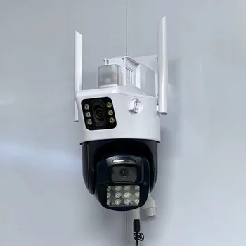 4MP 1440P iCSee Двухобъективная Full color Bežični PTZ IP Dome Kamere AI Humanoid Cry Detection Osnovna Sigurnost baby monitor CCTV