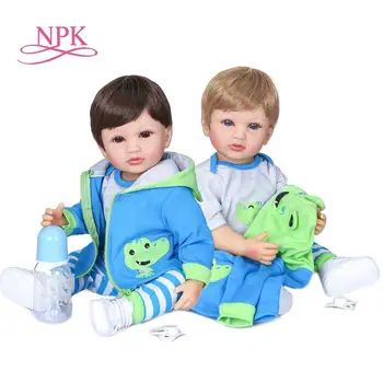 NPK 55 cm originalna NPK silikonska lutka bebe za cijelo tijelo reborn boy s двухцветными kose, poklon djetetu za rođendan, igračka za kupanje, podatna, mekana na dodir