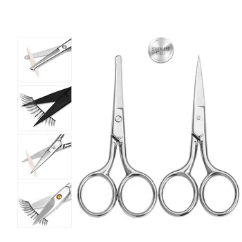 Profesionalne makaze za obrve, Škare za kožicu, inox, zakrivljeni nož, Pedikerski trimer, kozmetičke alate za uklanjanje dlaka