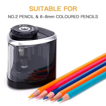 Prijenosni Električni / manual Automatic šiljilo za olovke 2-u-1 za osnovnu školu, Automatski šiljilo za olovke, Baterija 8005