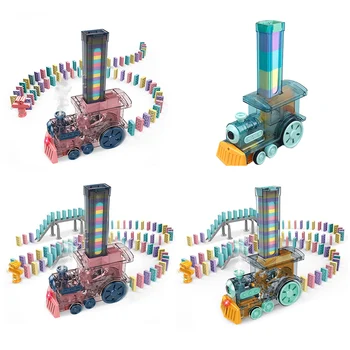 Setovi Domino je Igra-slagač, Neotrovan automatsko model Rally-vlakovi Domino, igračke za rani razvoj, Dizajneri, igračke za dječake i djevojčice
