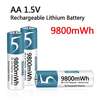 Baterija tipa AA 1,5 v, punjiva polimer li-ion baterija tipa AA baterije za daljinski upravljač, miš, ventilator, kuhalo igračka s USB punjačem