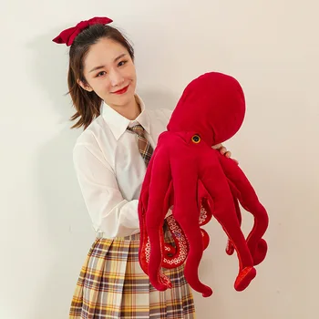Hobotnica Hobotnica Pliš Igračku, Jastuk Morskih Životinja Lignja Lutka Lignja Anime Crtani Film