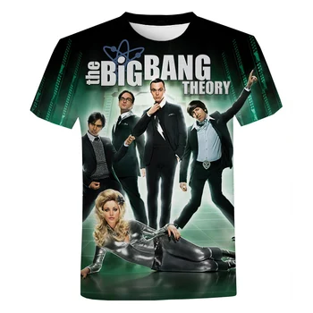 2023 Majica muška The Big Bang Theory od Estampa 3D, Svakodnevni ženska moda, mobilne telefone Harajuku s gravurama, vanjska odjeća, Majice gra