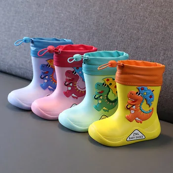 Dječje čizme od Vodootporne EVA s odvojivim плюшем za dječake i djevojčice, vodootporna obuća za bebe, jednostavna topla dječje vodena cipele na četiri sezone