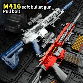 M416 Izbacivanje Projektila Soft Metak Igračku Pištolj EVA Snajper Ručno Preuzimanje Jedite Piletinu Oružje Za Dječake Igračku Pištolj CS borbena igra Dar