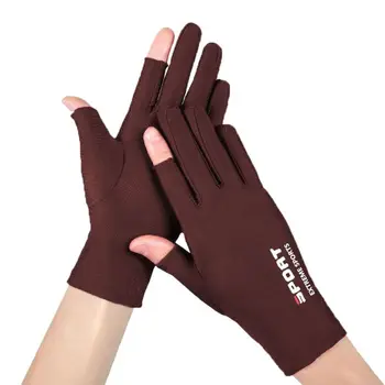Sunčane rukavice za muškarce i žene, rukavice za vožnju, rukavice za jahanje, neklizajući rukavice na dva prsta od ledenog svile, prozračne rukavice na полпальца
