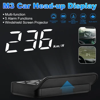 Auto HUD M3 Glavnom Zaslonu OBD2 Digitalni Brzinomjer, GPS Auto Sat Višenamjenski 5 Funkcija Alarm Auto Naprava auto oprema