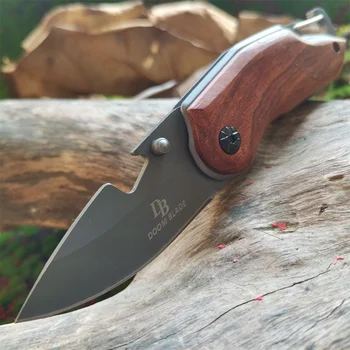 Visoko kvalitetni Mini-sklopivi nož s drškom od drveta Дальбергия i oštrica od nehrđajućeg čelika 440, savršen za Opstanak, lov