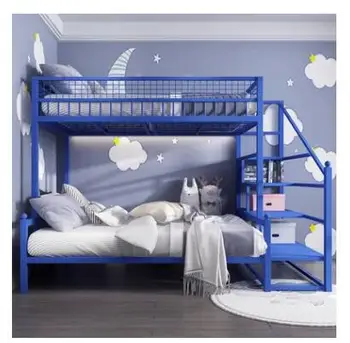 Krevet na kat od kovanog željeza, mali stan, moderno jednostavna visoke i niske krevet, krevet na kat, željezni krevet, krevet na kat