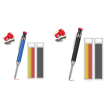 Mehaničke olovke za tesari, Građevinski olovke visoke čvrstoće S ugrađenim šiljilo vam za obradu drveta, alati za označavanje