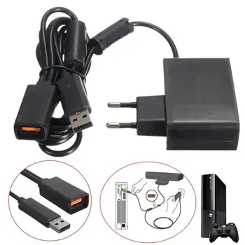 Promocija adapter Novi EU USB napajanje za ac adapter s USB kabelom za punjenje Xbox 360 XBOX360 Kinect Sensor Izravna isporuka