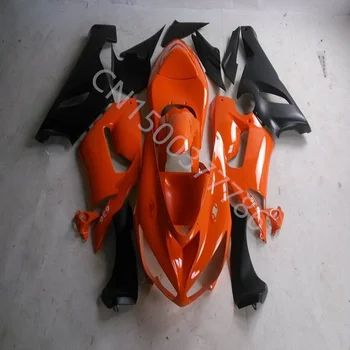 Motocikl izglađivanje karoserije narančasto-crna za kawasaki ninja ZX6R 05 06 ZX6R 636 2005 2006 ZX6R 05 - 06 ZX6R 2005-2006 izglađivanje