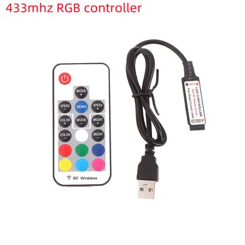 1 Komplet 433 Mhz RGB kontroler, 17-tipkovnica mini-rf bežični led daljinski upravljač s zatamnjenje Za led trake RGB