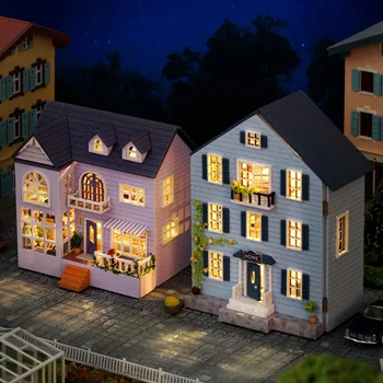 Mali 3D model zgrade, zagonetke, uređenje radne površine, lutkarske kuće 