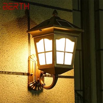 Ulični Solarni zid bra BERTH Light LED Vodootporan IP65 Moderna lampa za uređenje doma trijem