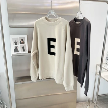 Double line ESSENTIALS High Street Big E Besplatno Trendy Marke baršunasti pulover okruglog izreza za muškarce i žene
