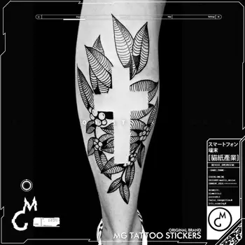 Naljepnica s tetovažom u obliku Šupljeg Križa i Tamne biljke, Nove Vodootporne privremene tetovaže, Umjetničke Tattoo Hotwife, Festival Lažne Tetovaže, Slatka naljepnice
