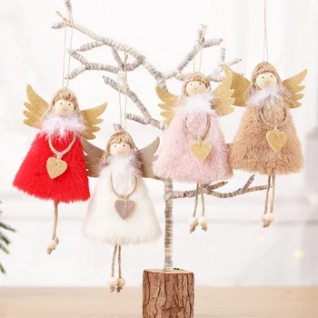 Novi dekorativni privjesak Božić savršena ljubav плюшевое pero anđela Božićno drvce kreativni Privjesak