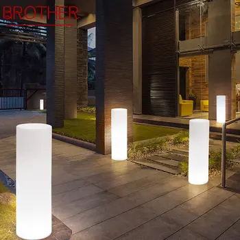 Moderni cilindričnih krajolik rasvjeta BROTHER, kreativni ulični led svjetiljka za travnjak, daljinski upravljač, vodootporan IP65 za vrt hotela