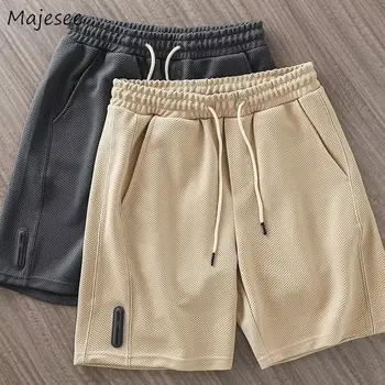 Kratke hlače za Trčanje Muška Odjeća Minimalistički M-3XL Adolescencija Sportski Modni Starinski Kratke hlače Prozračni Elastičan Pojas, Široke Hlače, Šik