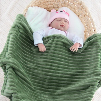Gusta monotone фланелевое dječja prugasta deka za presvlačenje beba deka za trosjed, deka za vježbanje joge