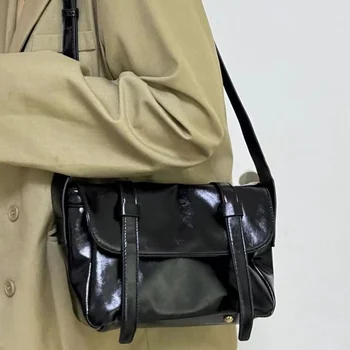 Monotono ženska torba preko ramena, trendy ženske torbe-poruke za putovanje na posao, Svakodnevni ženska mala torba-тоут od umjetne kože, torbe
