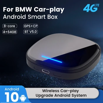 Za Apple Car Play Bežični Adapter Ai Box za BMW ID6 ID7 ID8 Andriod 10.0 OS za YouTube Netfilx 8Core 4 + 64G Stakleni Materijal