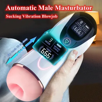 Automatska Rotacija sisa, Vibracije šalice muški Мастурбатора, Pušenje, Vagina, Vagina, Zaslon za brojanje treninga penisa, Muške seks igračke
