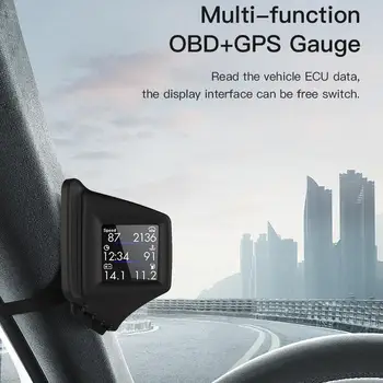 OBD2 + GPS Dvostruki Sustav Mozga Telefona za Automobil Digitalni HPD GPS Brzinomjer 2 Inču(E) E) LCD-Alarm Prekoračenja Brzine Auto-Projektor Brzine