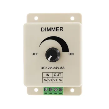 Led svjetla Dimmer Prekidač za Napajanje Kontroler Dc 12V 24V 8A Podesiva Svjetlina Žarulje Trake Vozač Led Svjetlo