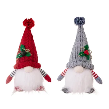 28 *16 cm Haobei nove božićne dekoracije Božićno visokokvalitetna вязаная kapa sa гномом, svjetleće dekoracije za lutke Rudolf