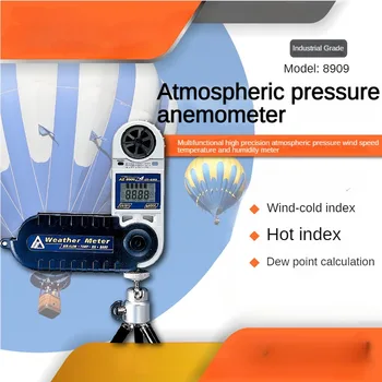 Brzina zraka AZ8909 Temperatura, vlažnost, rosište, Tester temperatura, protok zraka i barometarski tlak