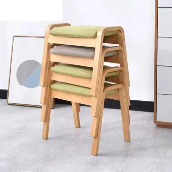 Stolica od punog drveta, niska stolica, kreativni toaletni stolica, tkivo, mali stolica, stolica za promjenu cipela, jednostavan moderan stolica, stolica za šminkanje