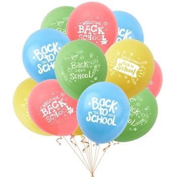 Pakiranje od 10 šarenih balona za ukrašavanje učionice Back to School za dječake i djevojčice